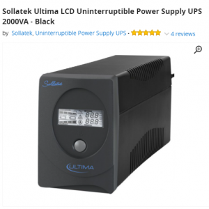 Sollatek Ultima  Power Supply UPS 2000VA - Black